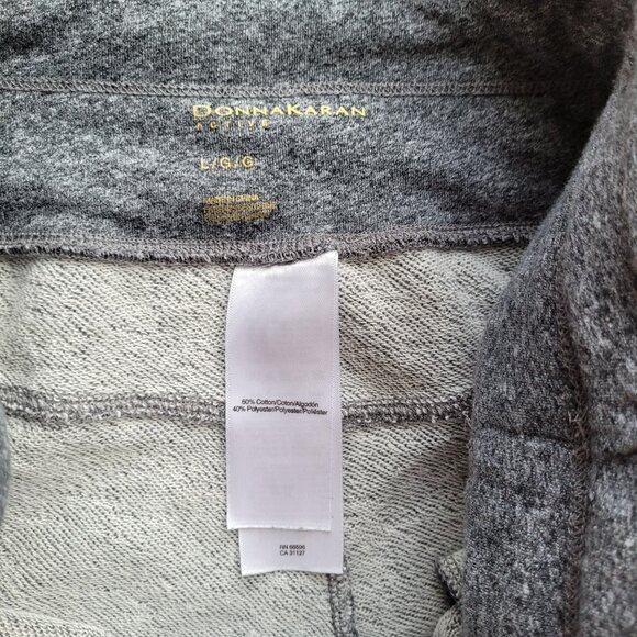 Donna Karan High Waisted Wide Leg Cropped Sweatpants L - Picture 7 of 15